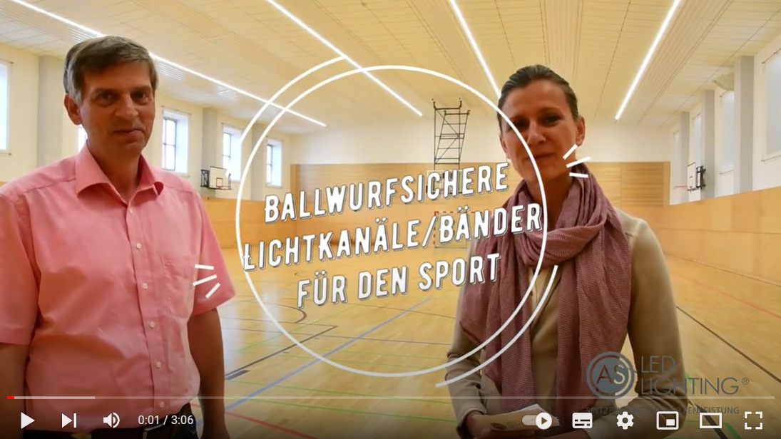 Ballwurfsichere Lichtkanäle und Lichtbänder für den Sport