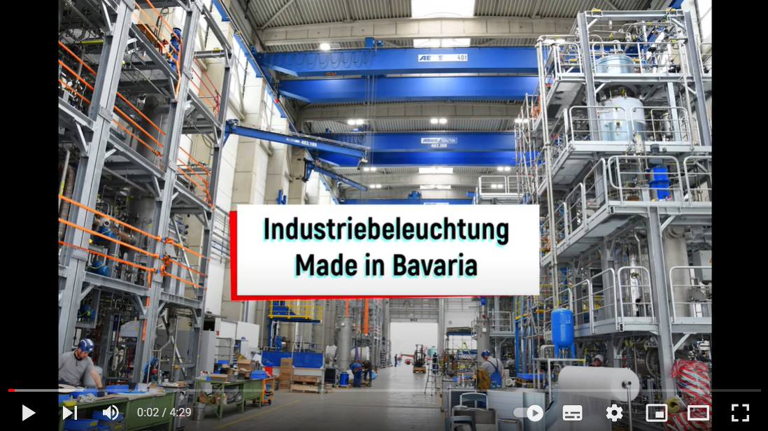 Praxisvideobeitrag Industriehallenbeleuchtung für besonders hohe Hallen