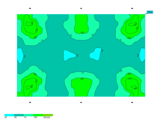 Spielklasse III konforme Ausleuchtung auf dem Fußballfeld