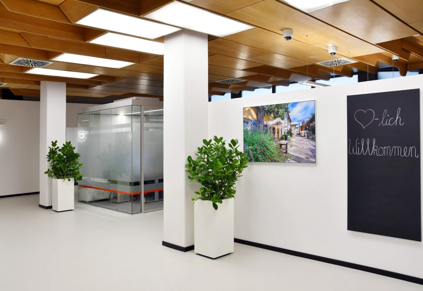Herzlich willkommen heisst man Kunden im Beratungscenter der Sparkasse Wolfratshausen