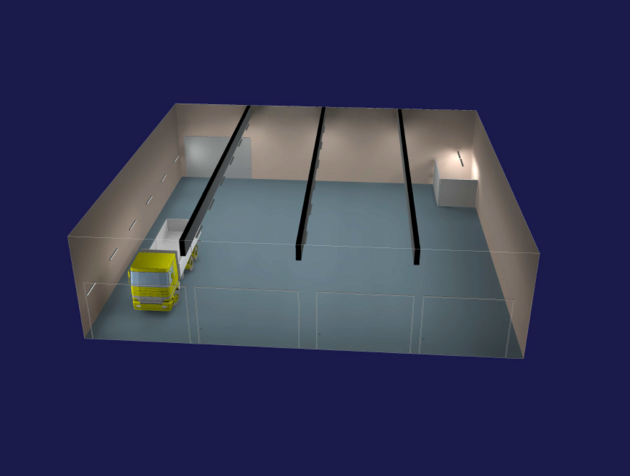 Lichtplanung der NFZ-Werkstatt Gebrüder Storf GmbH und Co. KG