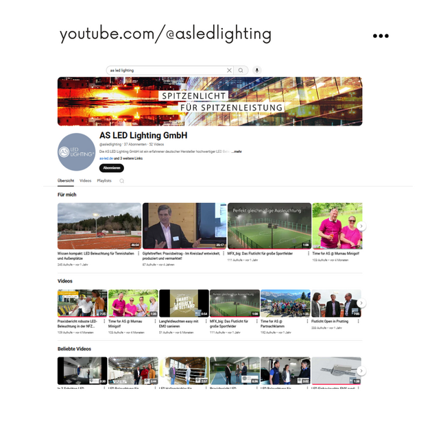 AS LED Lighting YouTube